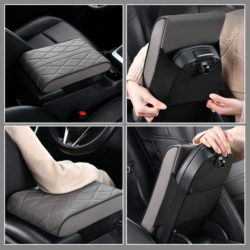 Car Armrest Protector Armrest Cushion For Car Soft Faux Leather Car Armrest Box Pad Comfortable Heightening Mat For Protective