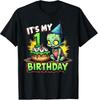 1st Birthday Boy Halloween Zombie T-Shirt for Kids - Age 1 Celebration