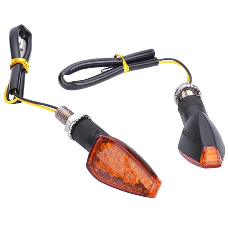 2Pcs Universal Led Motorcycle Turn Signal Light 12V Waterproof Amber Flasher Indicator Blinker Rear Lights Lamp Accessories