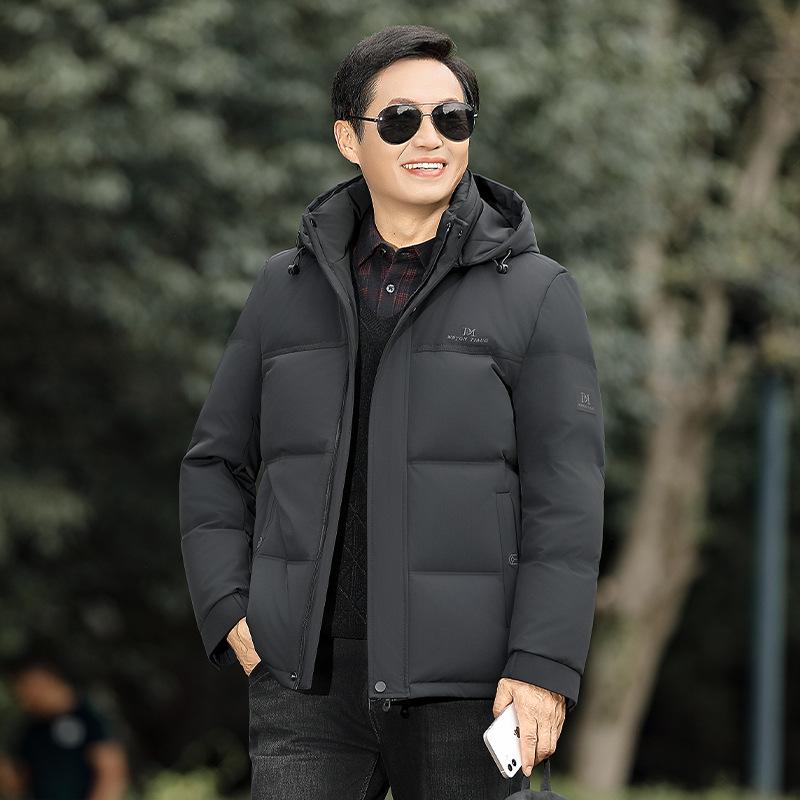 Men's Winter Down Jacket for 50+ - Thick, Warm, Short Coat for Dad or Grandpa