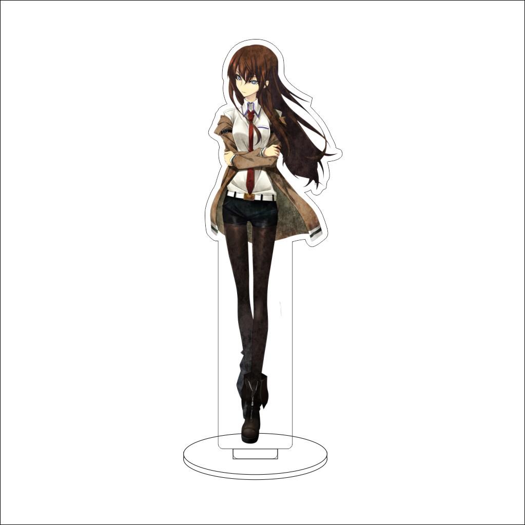 

16CM Anime Steins Gate Cosplay Ornaments Okabe Rintarou/Makise Kurisu/Shiina Mayuri/Amane Suzuha Figure Stand Halloween Gifts 16CM