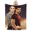 Coperta Jacob Edward Twilight in Pile Corallo Peluche Autunno/Inverno Coperta da Viaggio Portatile Leggera per Divano Letto