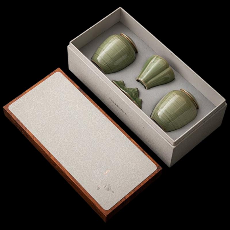 Vintage Ceramic Tea Caddy Gift Set