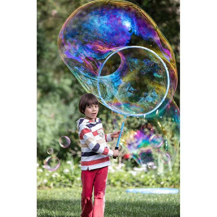 Kid in A Bubble Toy Giant Bubble Wand, Big Bubbles Maker Toy for Kids and Adults, Bubbles Hoop with Inflatable Dipping Pool Tray, Fun Outdoor Toys