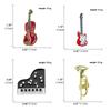 Retro Kreativ Trendig Gitarre Violine Klavier Instrument Emaille Anstecknadeln Rucksack Revers Abzeichen Broschen Schmuck Geschenk für Musikliebhaber