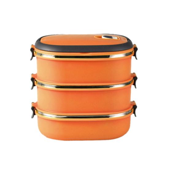 1/2/3 Layer Rectangle Stainless Steel Thermal Lunch Box Food Storage Container