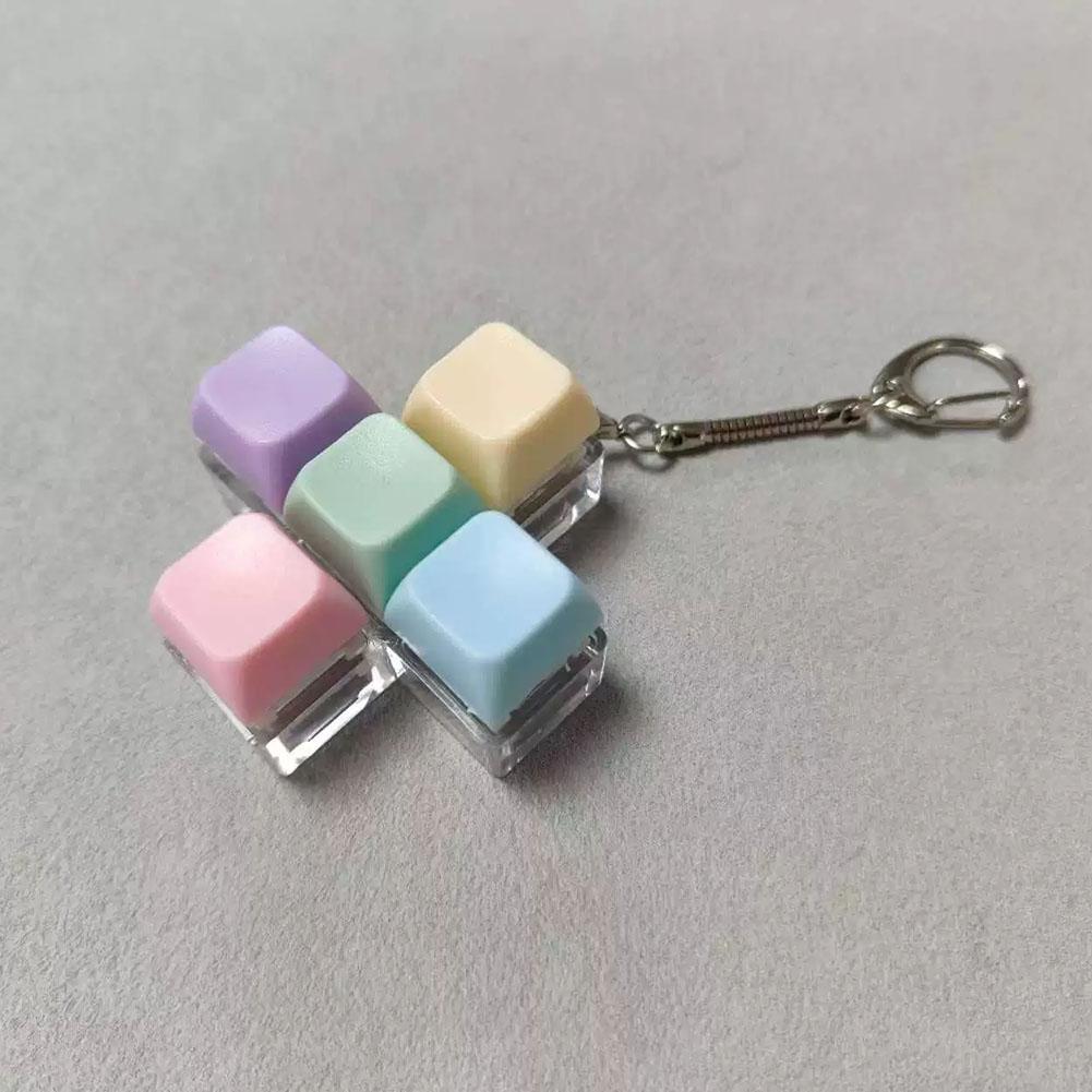 Fidget Decompression 1/4/5/9 Keyboard Key Toy Anti Stress Finger Keyboard Games For Adults Antistress Toys Boys Girls Keychain