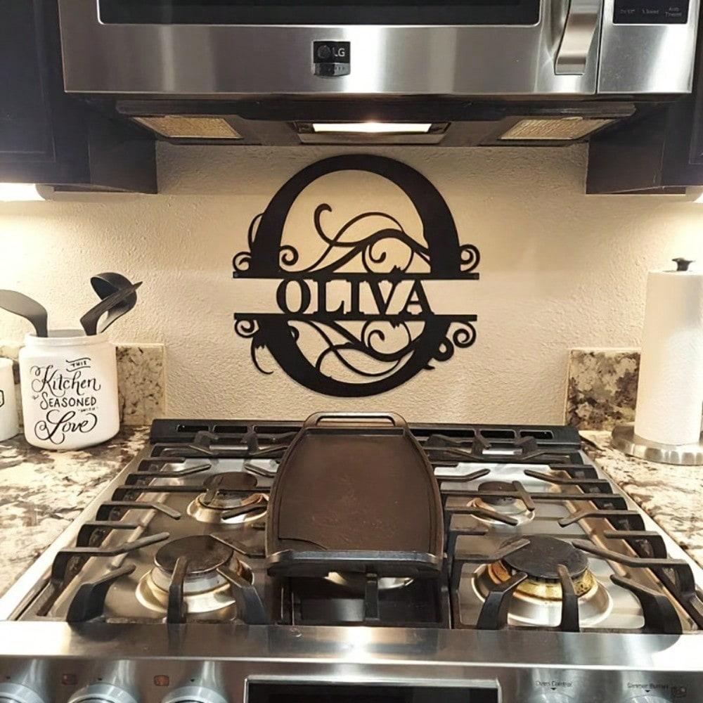 Personalized Metal Nameplate Wall Art, Custom Family Name Sign, Handmade Letter Wall Decor, Vintage Rustic Wedding Gift, Housewarming Present