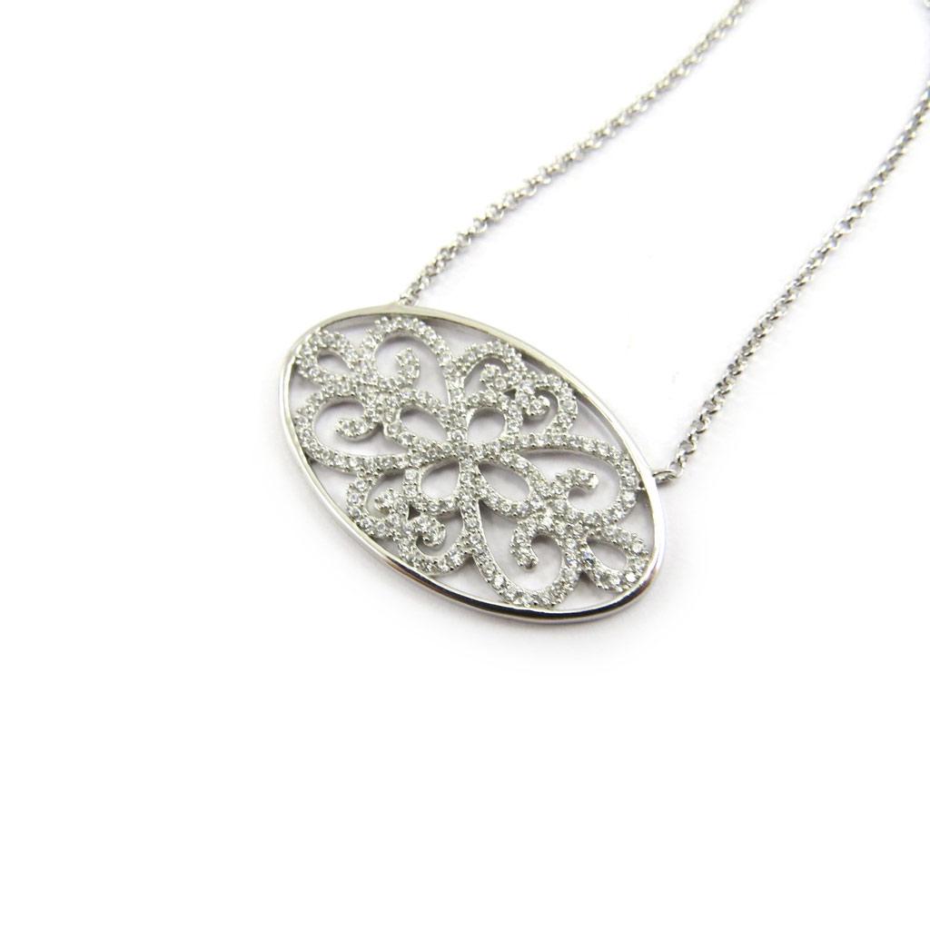 Les Trésors De Lily [L7422] - White 'Sissi' Silver Necklace
