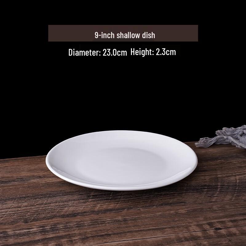 

Pure White Round Ceramic Dinner Plates (Set of 4)