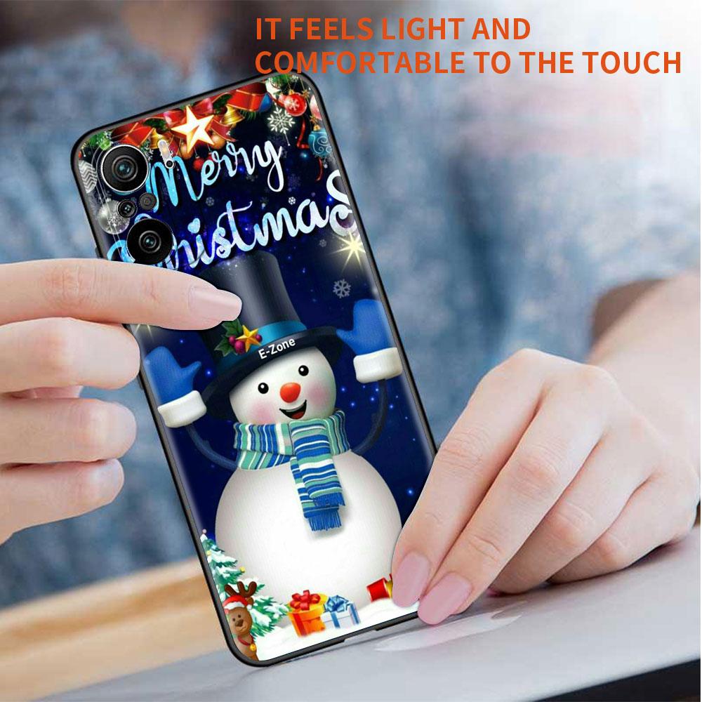 Cartoon Schneemann Weihnachten Fall Für Xiaomi Redmi Hinweis 11 10 9S 9 K40 Pro 7 8 9A 9C 8T 9T 10C 10Pro Silikon Telefon Shell
