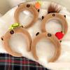 Adolescents Bandeau Capybara Dessin Animé Forme Adulte Pièce de Tête en Peluche pour Maquillage Lavage du Visage Bandeau de Sport Anti Glissement de Cheveux