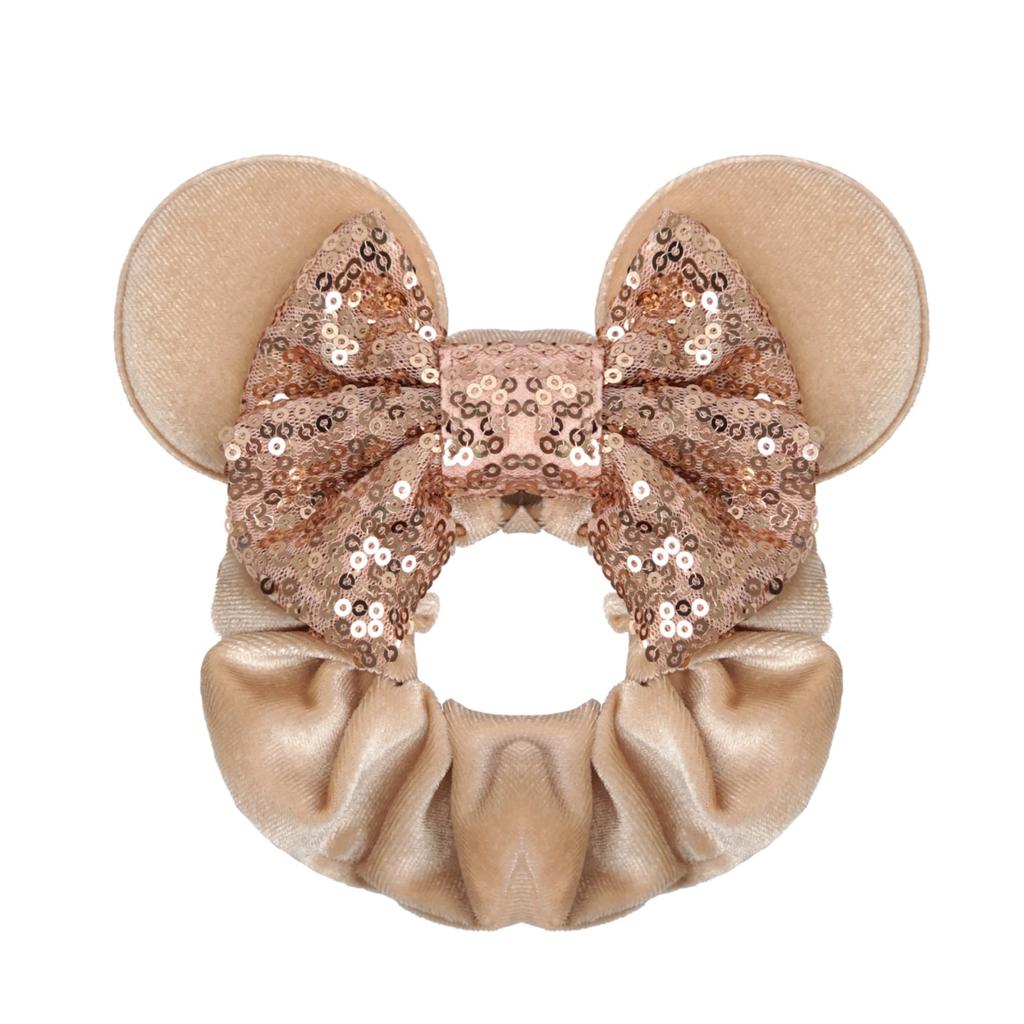 1 ks Vánoční myší uši Gumičky do vlasů Flitrové mašle Čelenka pro ženy Doplňky Sametové gumičky Pro dívky Party dekorace