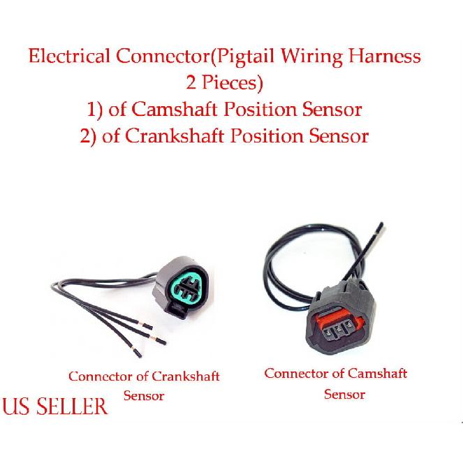 2 Pieces Connector of Camshaft/Crankshaft Position Sensor Fits:Montero 2001-2006