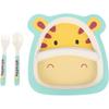 Bamboo Fiber Children'S Tableware Kids Plates Toddler Cutlery