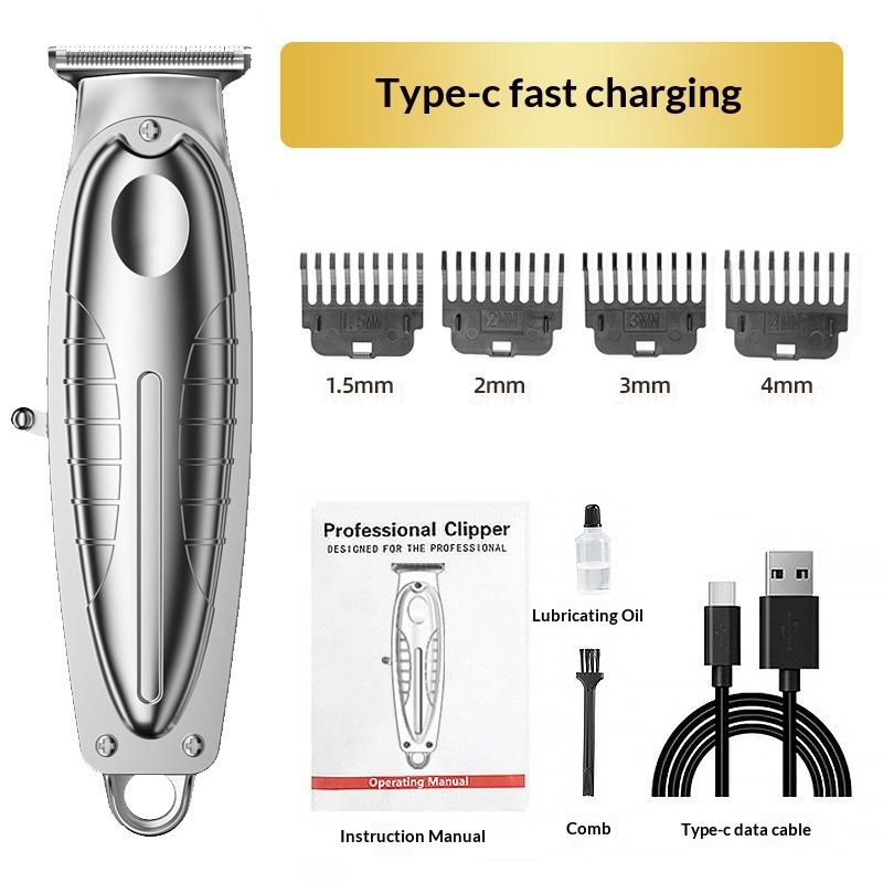 Hair Clipper Digital Display Electric Hair Clipper Professional Carving Oil Head Push Multifunctional Electric Clipper Rechargeable