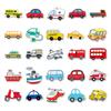 100 Creative Cartoon Vehicle Stickers for DIY, Journals, Phones, and Stationery - Colorful Car Designs
