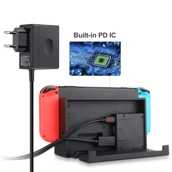 Portable 5V 2.4A Gamepad Charger Adapter EU/US Plug for Nintendo Switch NS