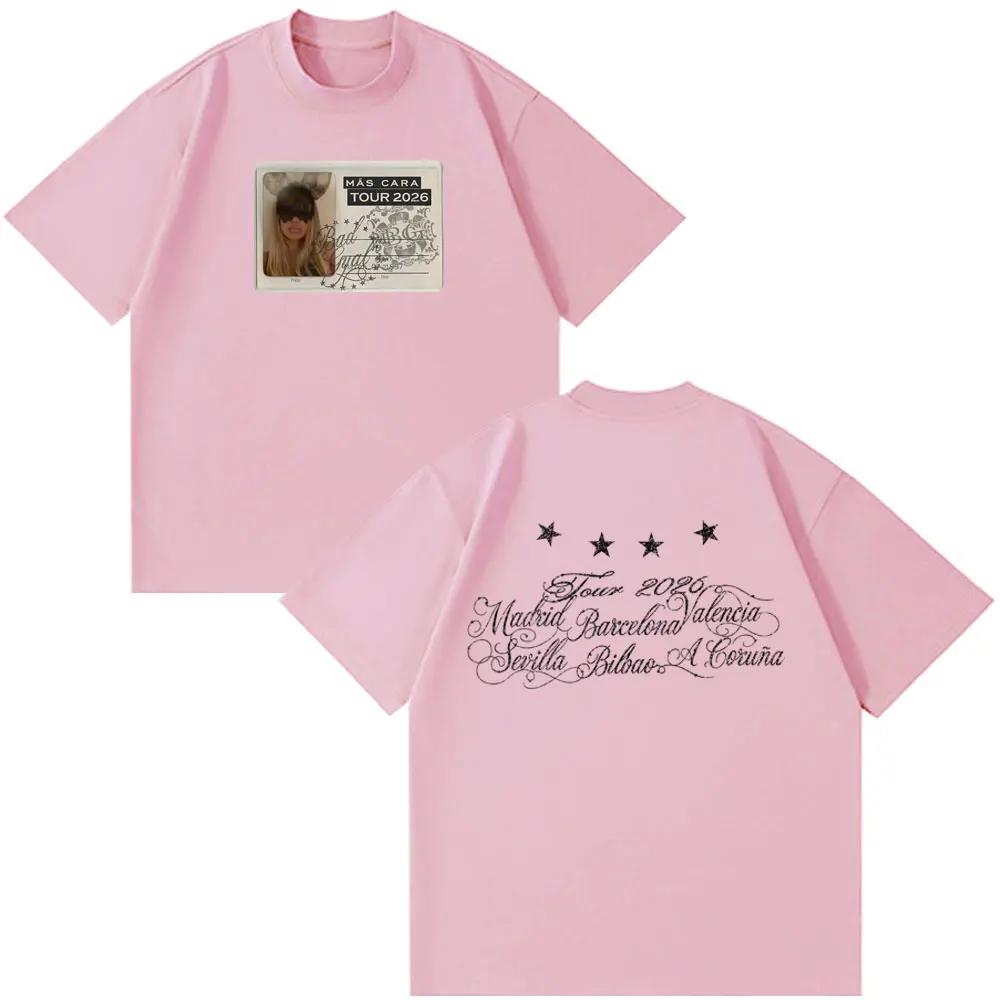 Singer Bad Gyal 2026 Tour Print Tees Unisex Women Vintage Fashion Tshirt Summer Shortsleeved Loose Harajuku Streetwear Tshirts