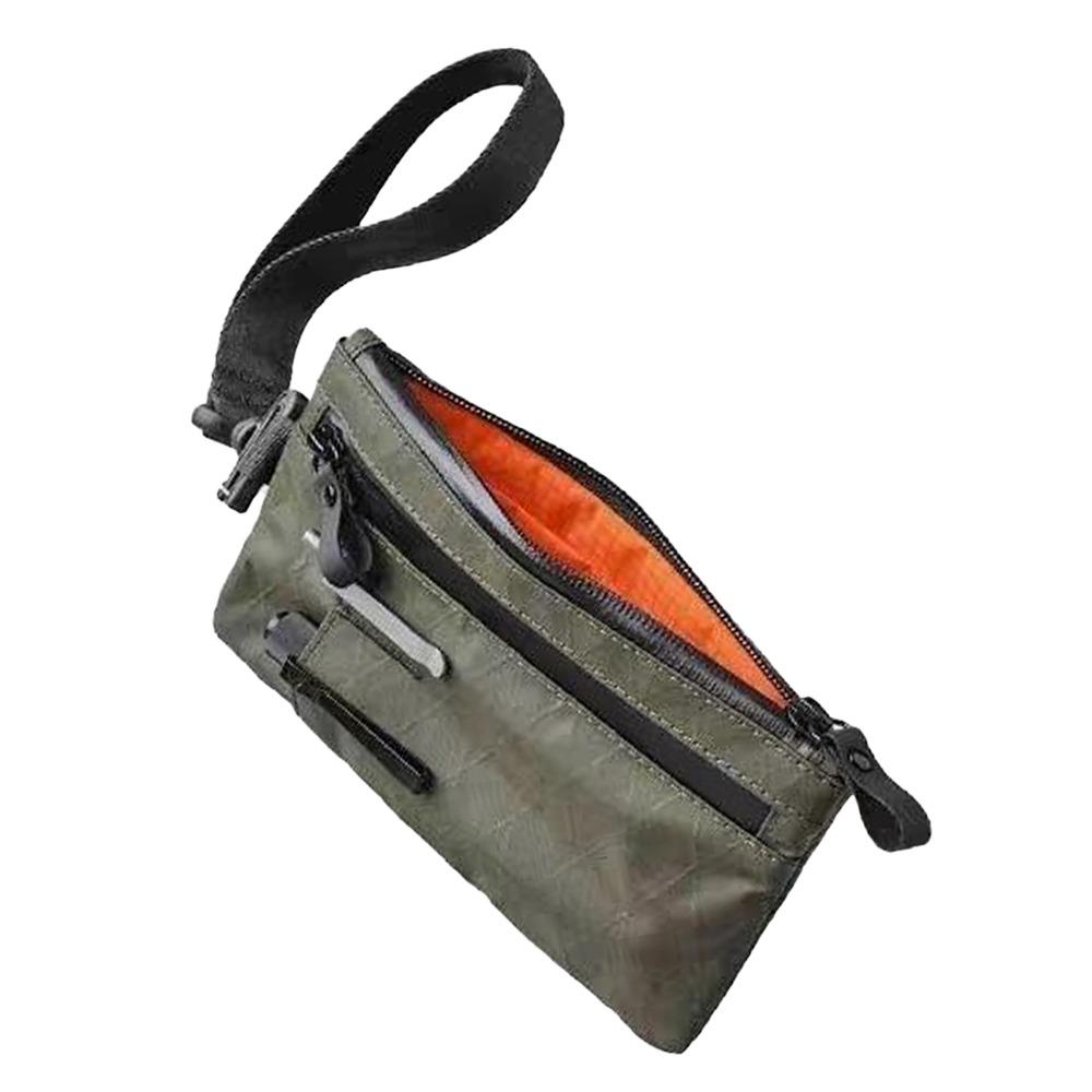 Weatherproof Men's Functional Wallet External Slots RFID Blocking Credit Card Holder with Wristband EDC Carrier Passport Holder