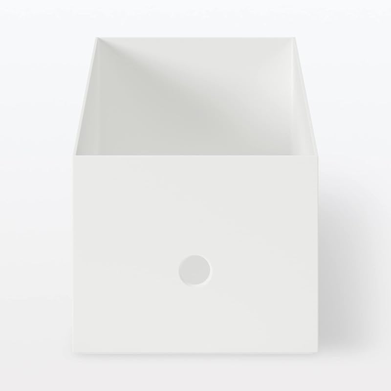 MUJI Recycled Polypropylene File Box - Standard Type - Wide - 1/2 - White Gray, Approx. W15 x D32 x H12cm, 83904395