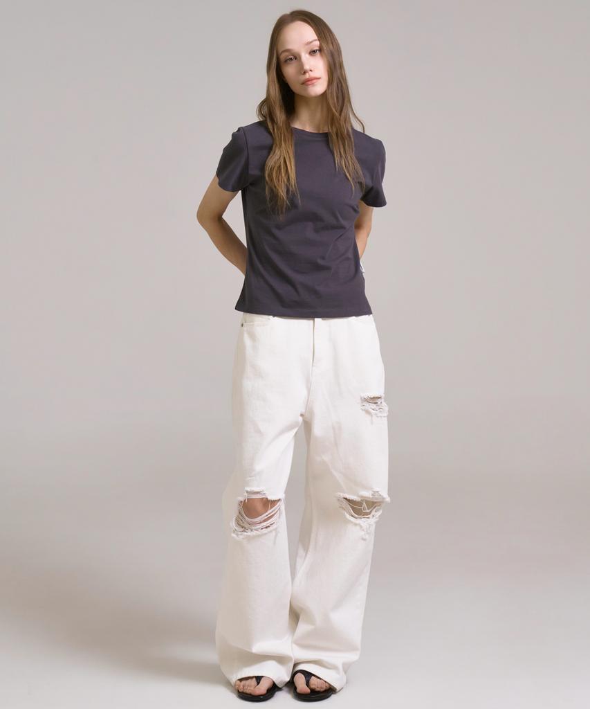SSIN AND LEE Dart T-Shirt Charcoal