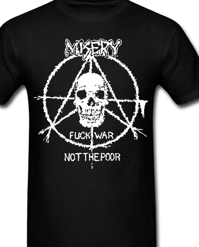 

Misery F*@k war not the poor Punk Music Band T shirt tee Rock XL