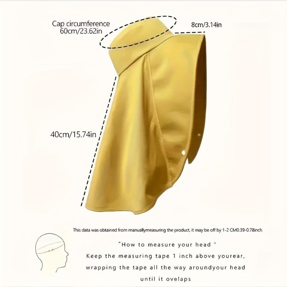 Women's Oversized Sun Brim Hat - Breathable Lightweight Wide Brim Face Neck Ear Protection, for Hiking Travel Beach City Walks