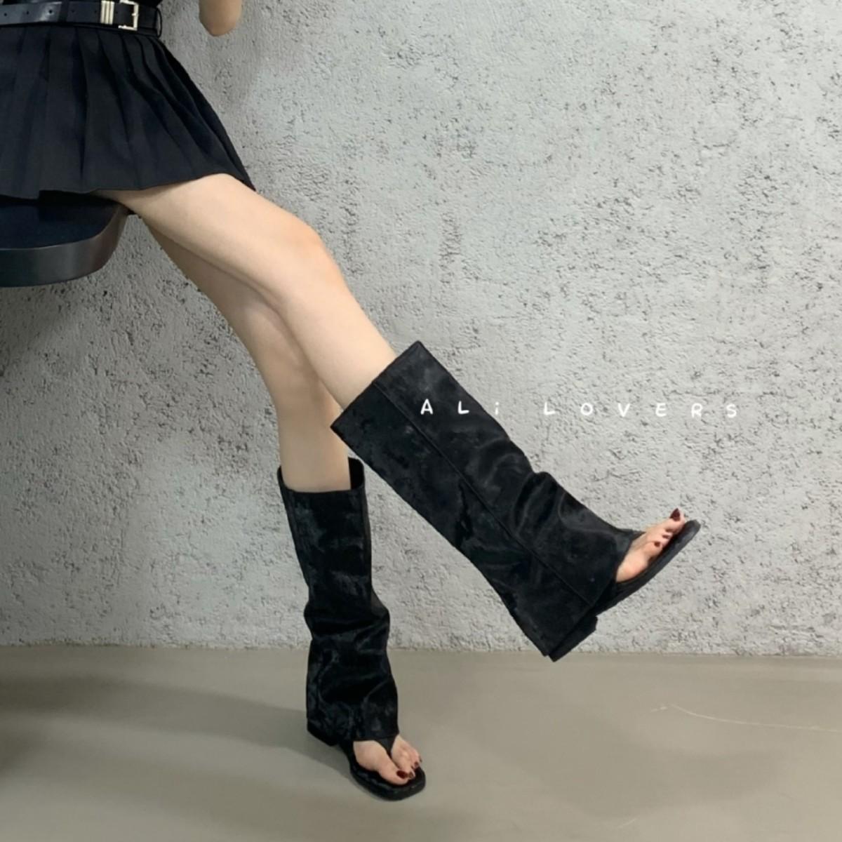 Roman Wind Chel Western Cowboy Short Boots Retro Flat Bottom Hollow Toe Fashion Fringed Niche 35 7870₽