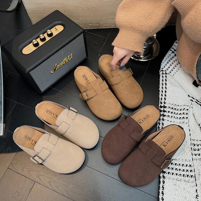 Fashion House Slippers Platform Women Luxury Shoes Pantofle Slides Cover Toe Soft Designer 2025 Fashion Retro Slippers Casual Women's Sh
