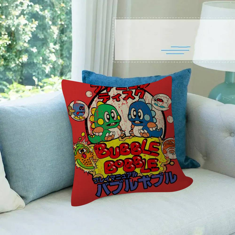 Puzzle Game BBubbles Bobble Personalized Pillow Dust Cover Bedroom Kids Party Decoration Pillowcase Birthday Children Gift