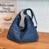 Washable Denim Large Capacity Crossbody Bag for Students, School Bag, Women's Bag, Simple Shoulder Bag