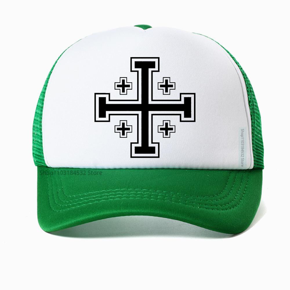 Jerusalem Cross Religion Unisex Retro Baseball Cap Franziskaner Holyland Christian Creativity Gift Casquette Hat
