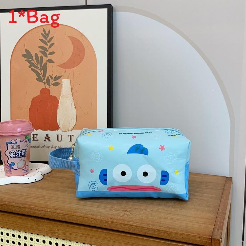 Cinnamoroll Kuromi Melody Print Nylon Travel Makeup Bag With Breathable Design For Unisex Use
