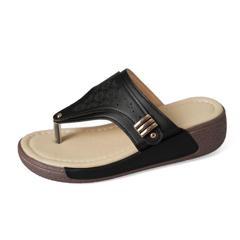 2025 Summer Women's Sandals Rome Wedges Slippers Causal Platform Beach Shoes Plus Size 43 Flip Flops Comfortable Ladies Slides