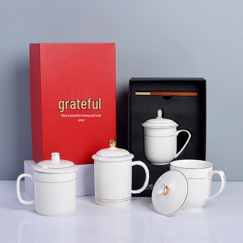 Jinmingli Gratitude Ceramic Office Mug Set