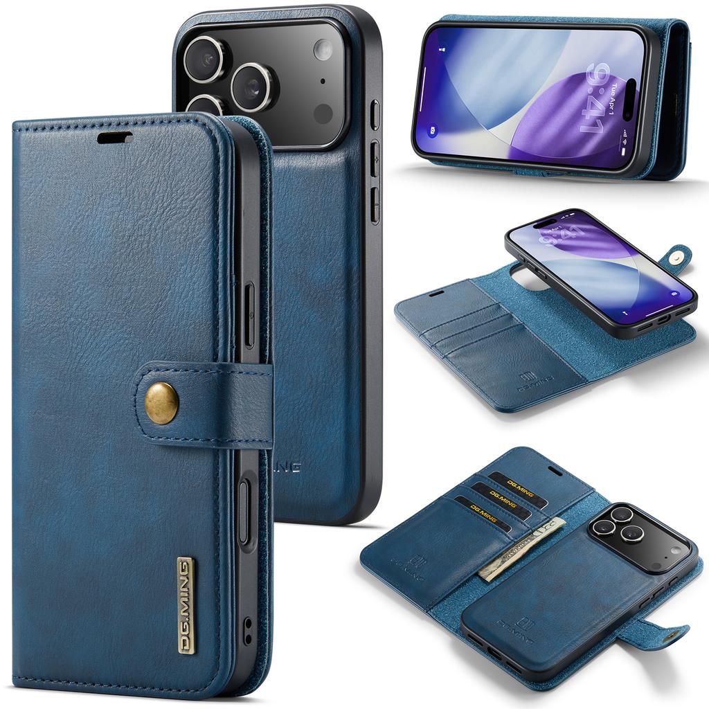 DG.MING dla iPhone 17 Pro Max Etui Odpinany Pokrowiec na Telefon ze Skóry Licowej