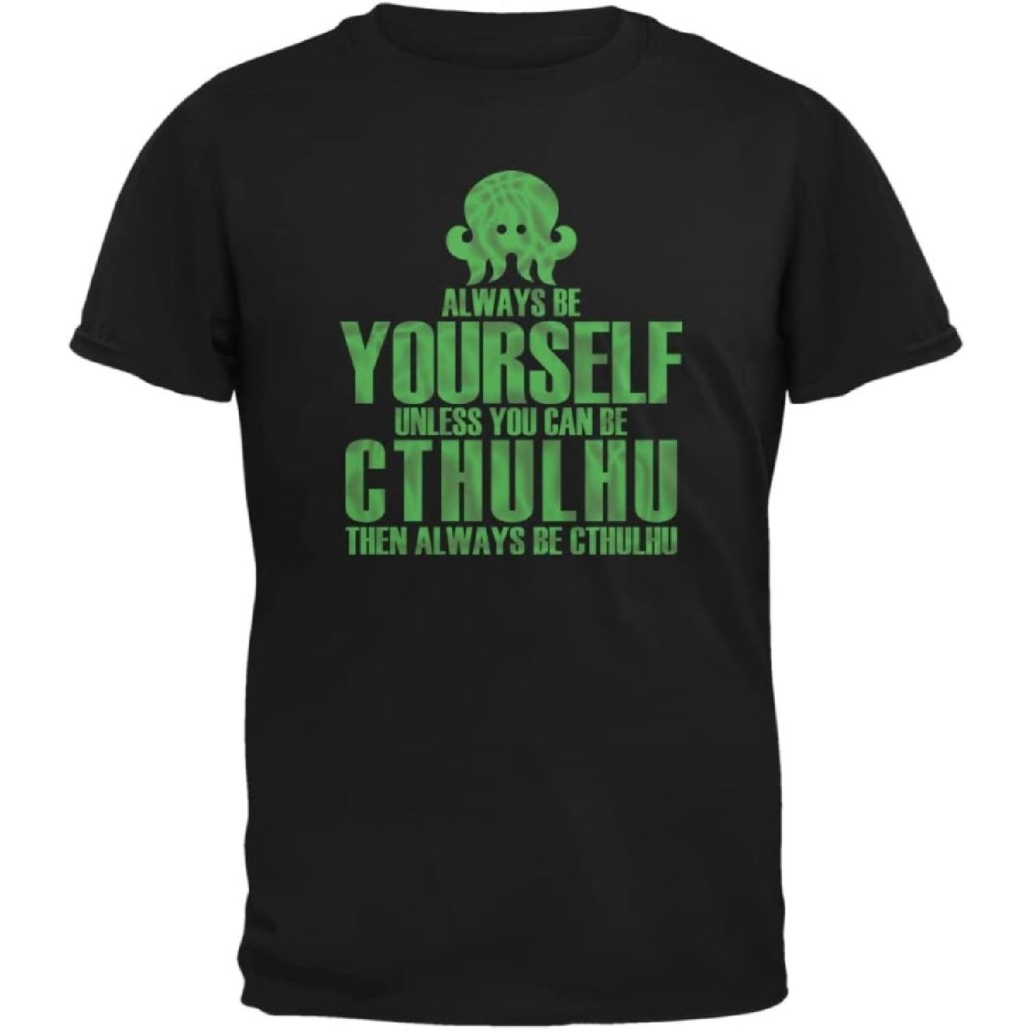 Old Glory Always Be Yourself Cthulhu Black Adult T-Shirt S