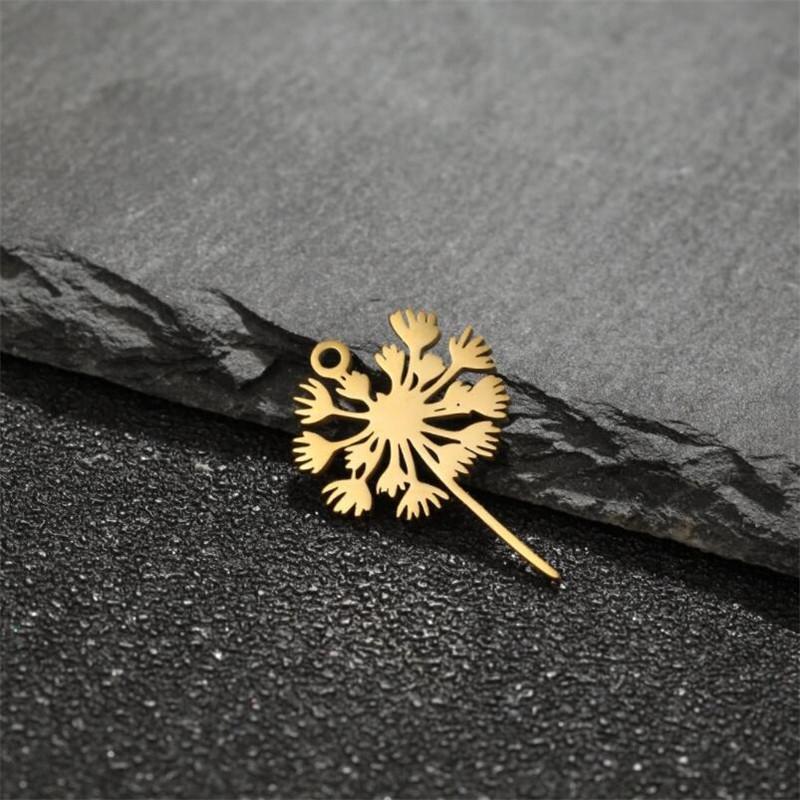 5Pcs/Lot Mini Stainless Steel Charms Fashion Metal Leaf Flower Butterfly Sun Pendants for Makings DIY Jewelry Handmade Craft