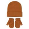 Autumn Winter Boys Girls Knitted Hat Glove Set Fashion Joker Solid Color Thick Soft Warm Wool Hooded Party Photography Props