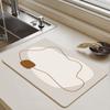 Tableware Drying Mat Soft Drain Pad Non-slip Super Absorbent Wear-resistant Coffee Machine Mat Kitchen Table HOME Decor
