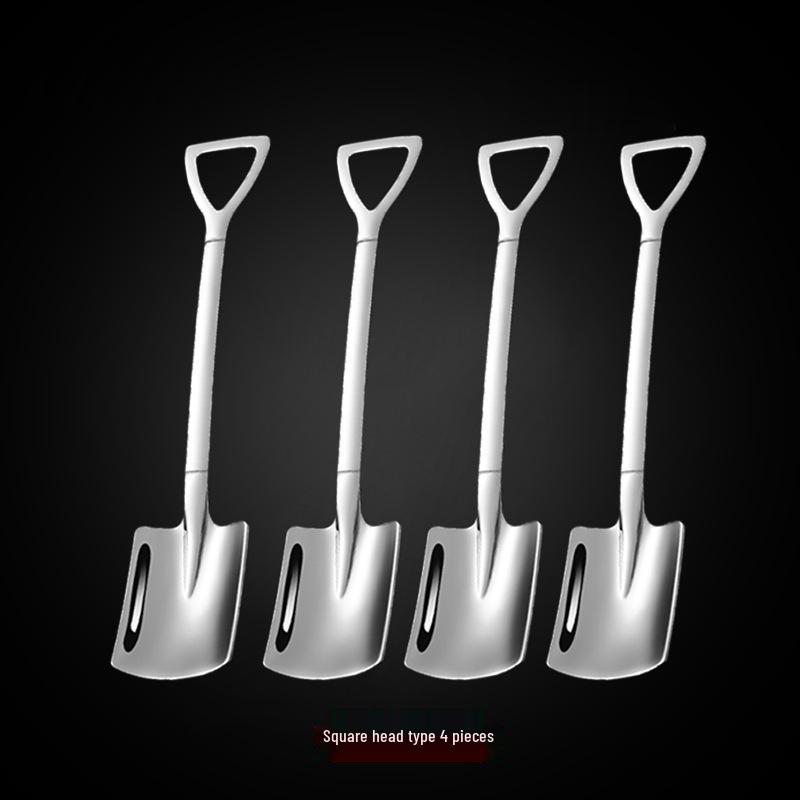 Stainless Steel 304 Watermelon & Dessert Shovel Spoon - Creative Ice Cream Teaspoon