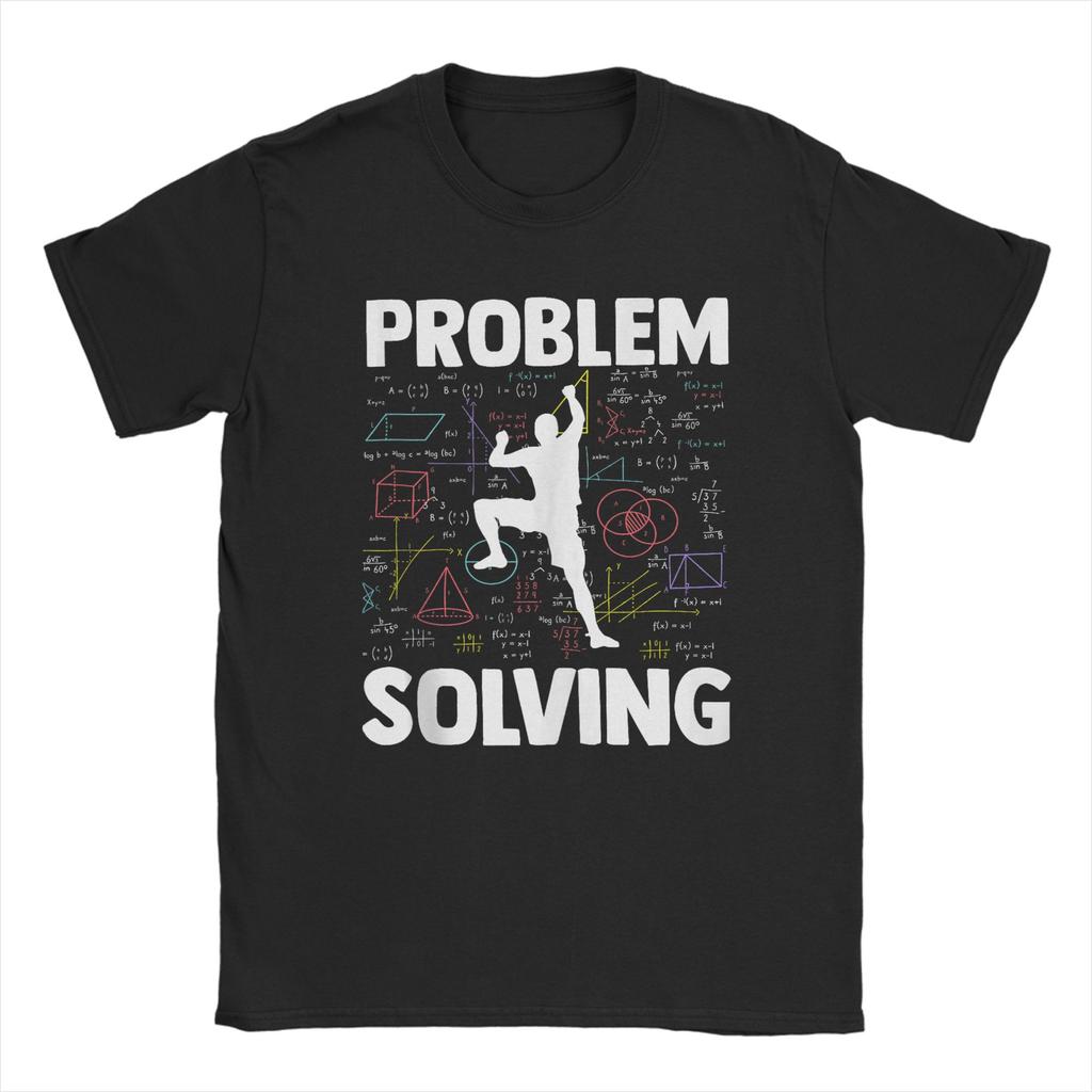 Problem Solving Climber Funny Nature Outdoors Rock Climbing TShirt Unisex Cotton Tee Shirt Round Collar Short Sleeve T Shirts