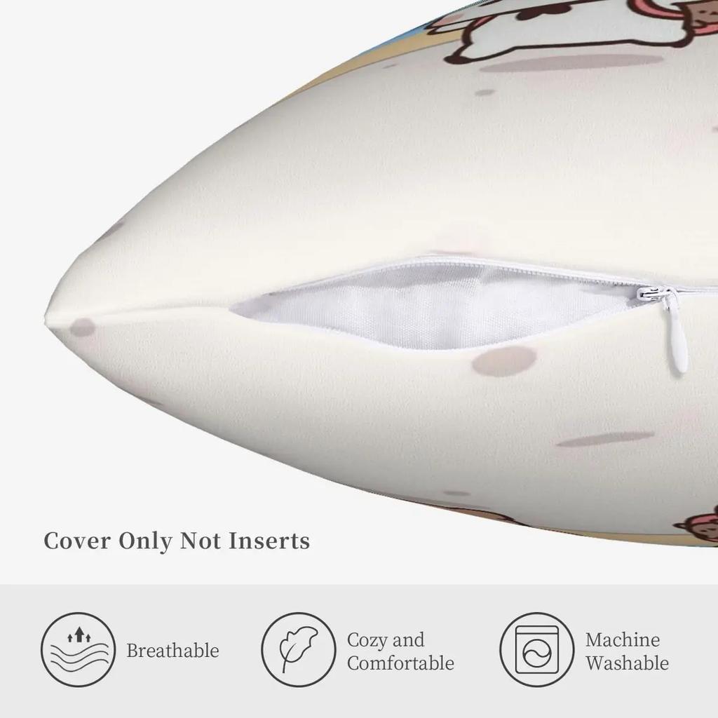 Povlak na polštář Bubu a Dudu Domácí dekorace Polyesterový povlak na polštář na pohovku Povlak na ozdobný polštář Zábavný Roztomilý Potisk Panda Medvědů