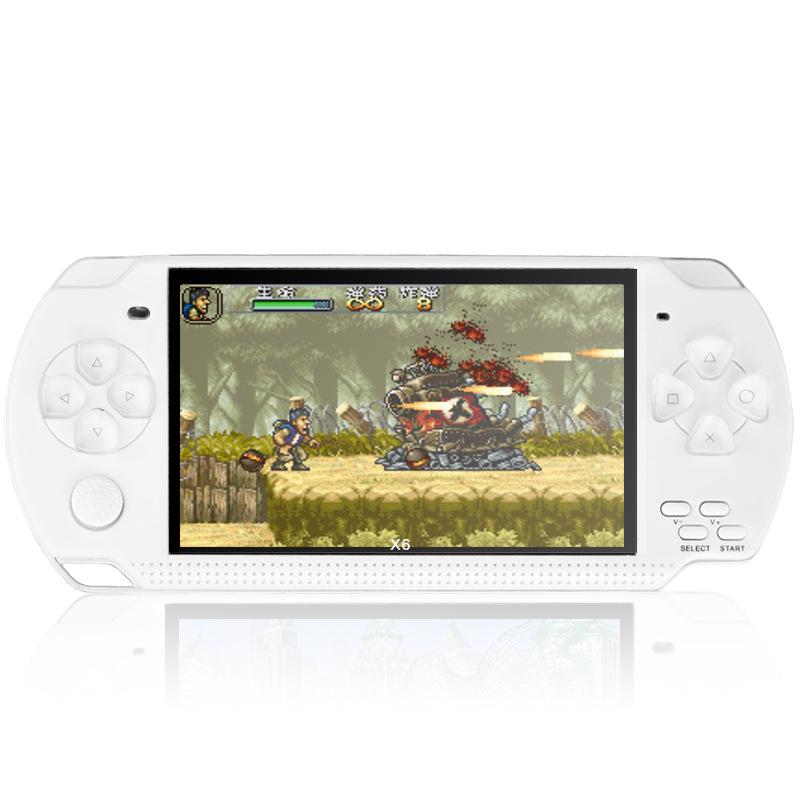 X6 Handheld-Spielkonsole: 4,3" Farbbildschirm, 128-Bit Arcade, GBA/FC kompatibel, Ideal für Kinder.