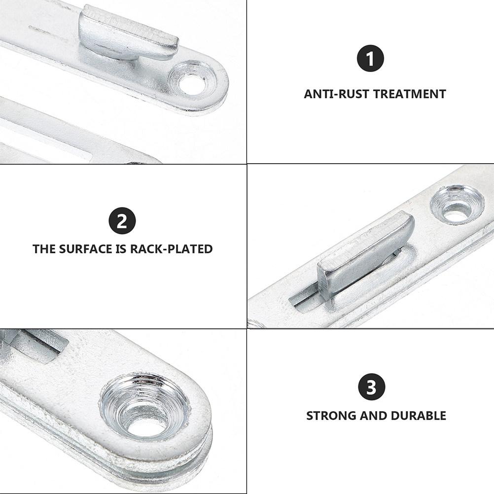 6Sets Bed Rail Bracket Thickened Iron Connecting Fittings Stable Structure Bed Frame Hardware Fasteners Heavy Duty Furniture