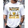 Men'S Humorous T-Shirt for Beer Enthusiasts - Black Featuring German Beer Quotes | Lightweight Casual Top for Gatherings, Pubs, Presents - Washable