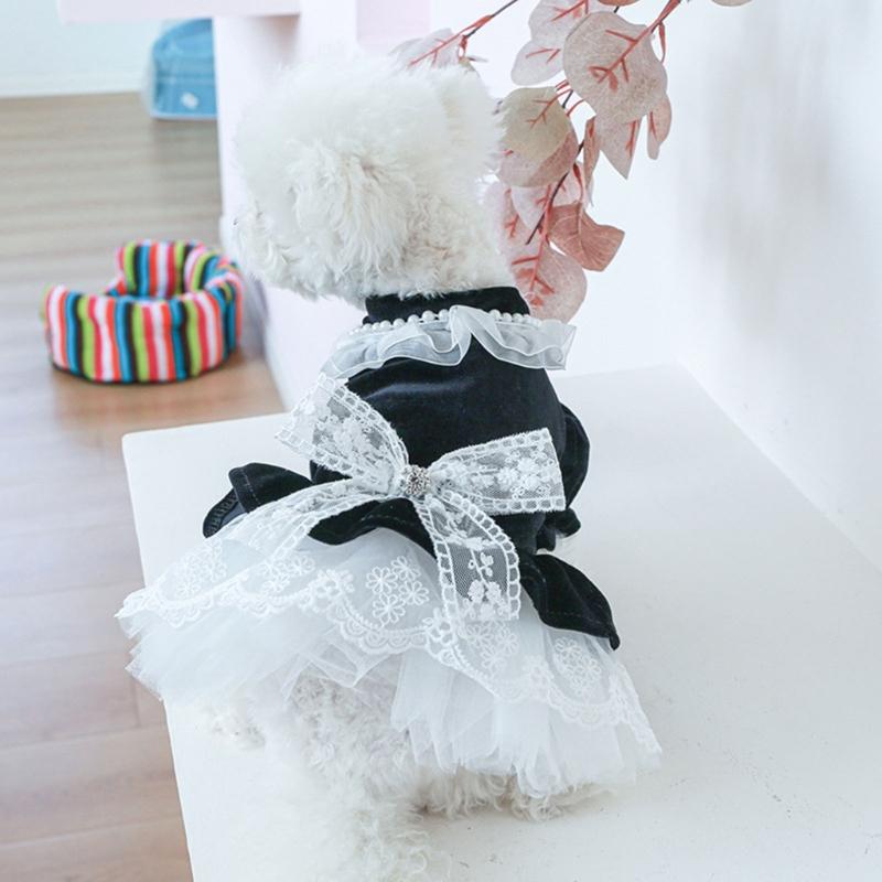 Dog Princess Dress Dog Dresses Velvets Dog Tutuu Dress Dog Costume Pet Dresses Dog Clothing Dog Bows Dress Puppies Dress