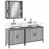 VidaXL 3-Piece Bathroom Furniture Set, Vanity Cabinets with Mirror, Toilet Storage Cabinets, Modern, 3214733