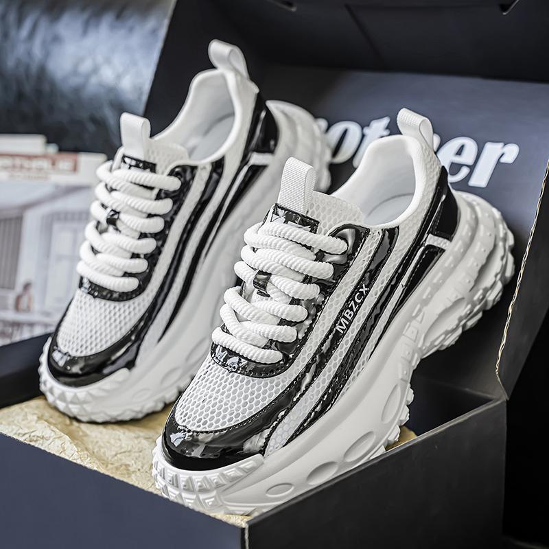 

Trendy New Four Season Thick Soled Men s Shoes with Raised Mesh Inside Casual Shoe for Outdoor Walks Running Shoe Wear-resistant 44